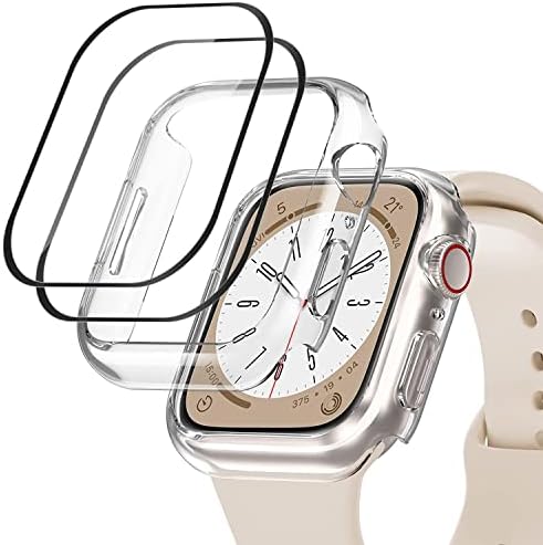 [2 ב -1] מארז Ltezixal עבור Apple Watch Ultra 49 ממ עם מגן מסך זכוכית מחוסמת, כיסוי מלא כיסוי קשה מגן HD